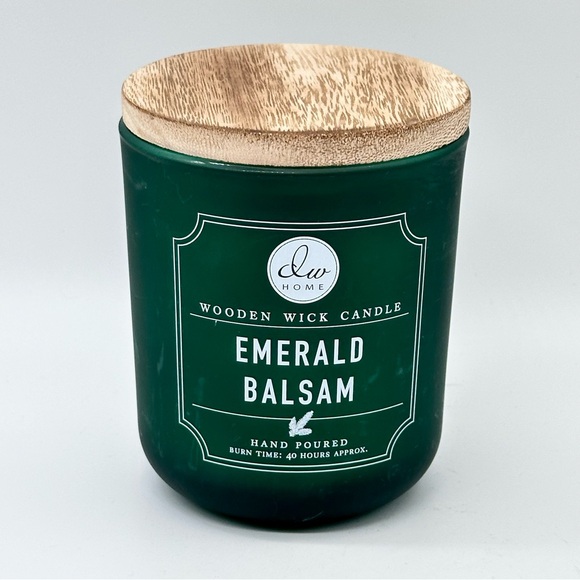 DW Home Emerald Balsam Wooden Single Wick Candle 11.5 oz - Picture 2 of 7